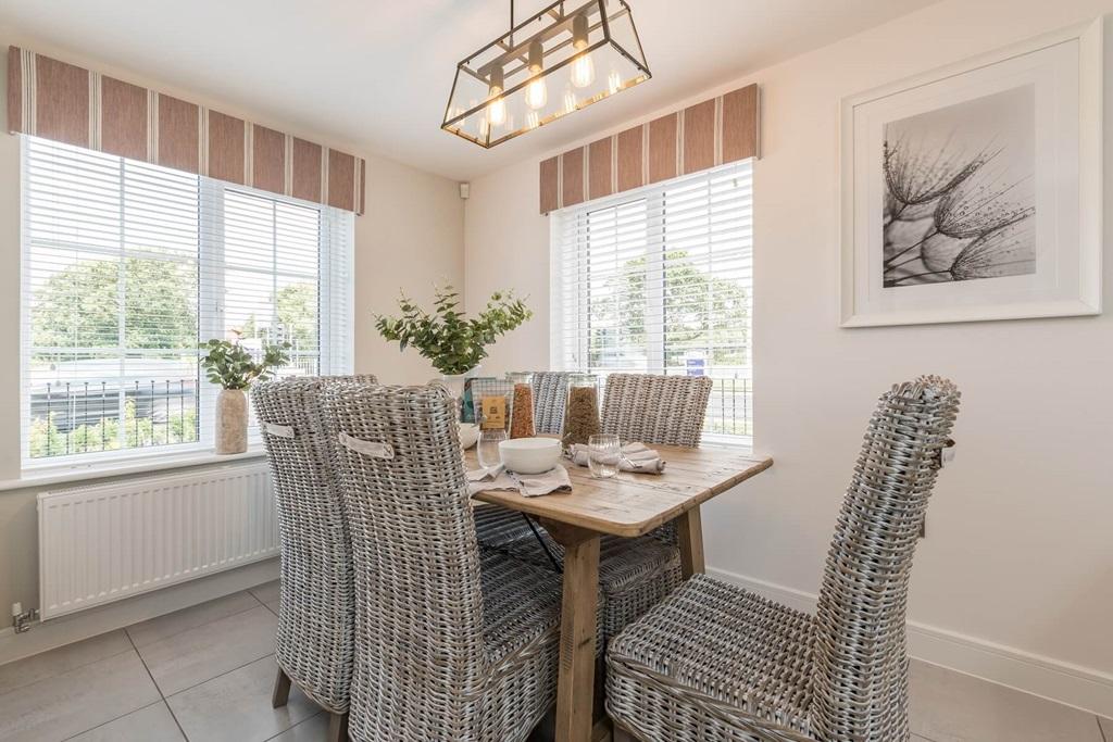 The dining area offers enough privacy for a...