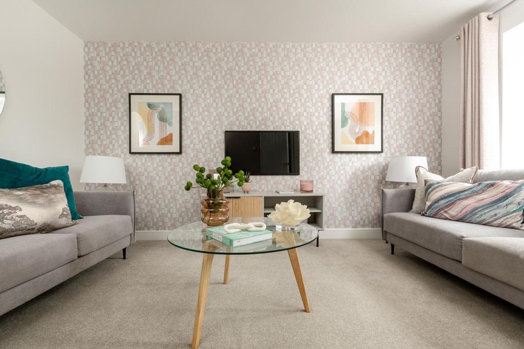 There's space for two 3-seater sofas in the lounge