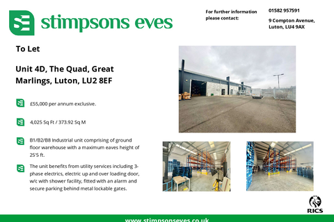 Warehouse to rent, Butterfield Green Rd Luton LU2 8DD