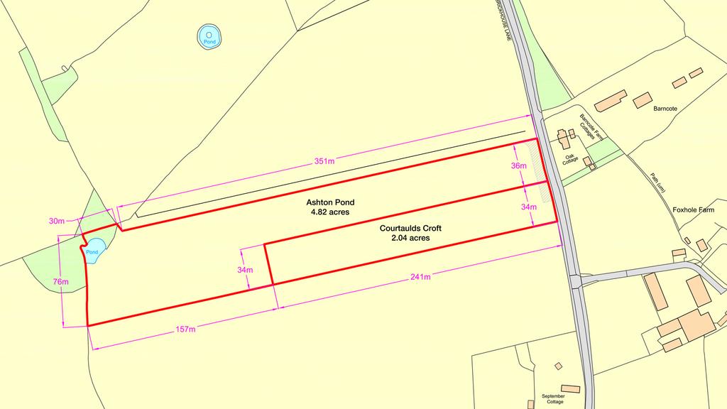 &#34;The Smallholdings&#34; Site Plan.