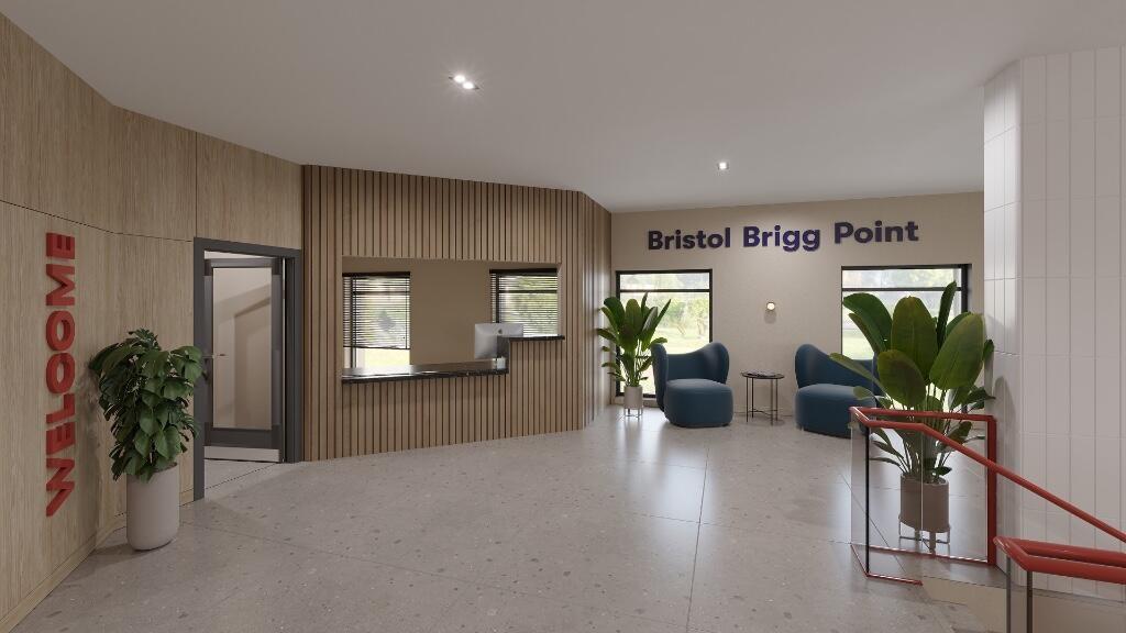 Bright and modern reception area with stylish w...