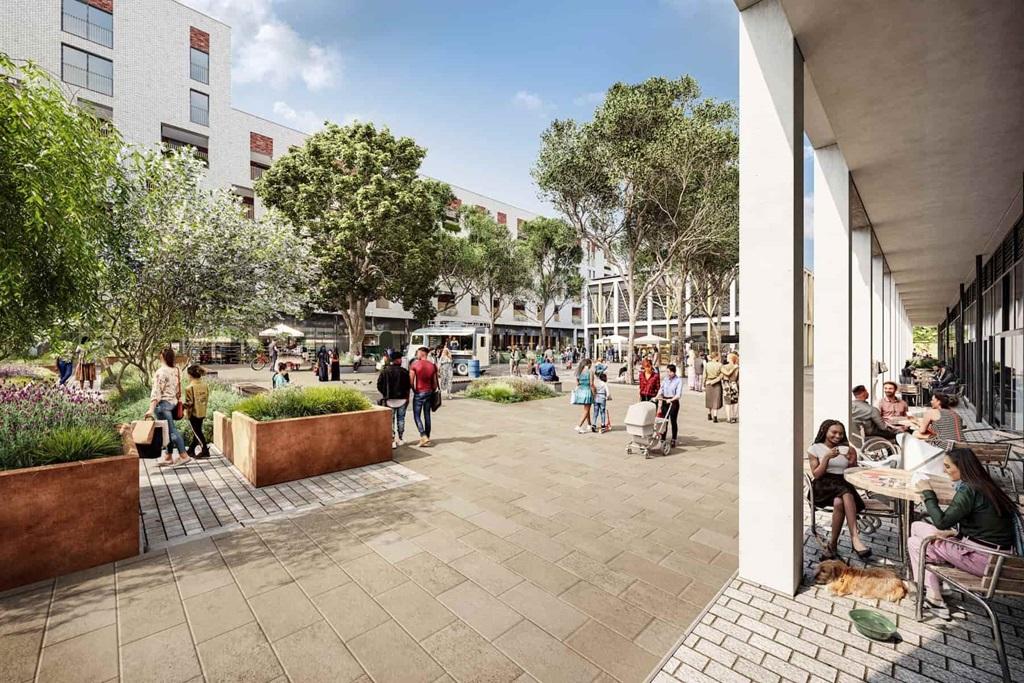The Market Square will provide market stalls...