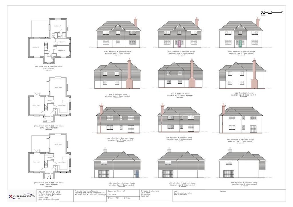 PP 01 4 Bedroom house plans and elevations (3)