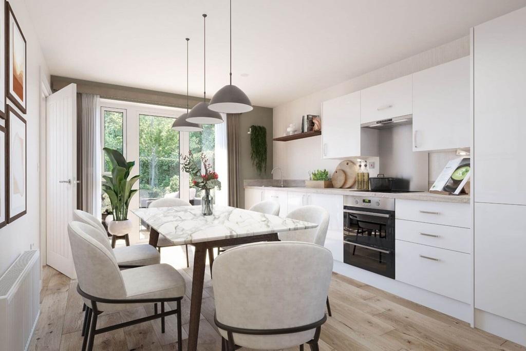 The sociavble kitchen/diner is perfect for...