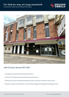 Retail property (high street) for sale, 129-151 Chorley Rd Manchester M27 4AE