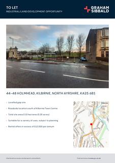 Land to rent, 44-48 Holmhead Kilbirnie KA25 6BS