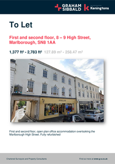 Office to rent, 8-9 High St Marlborough SN8 1AA