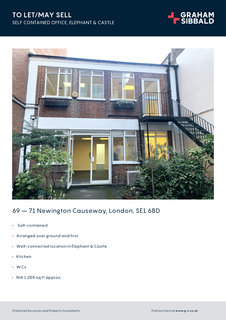 Office to rent, 69-71 Newington Causeway London SE1 6BD