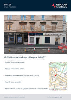 Retail property (high street) to rent, 3-21 Old Dumbarton Rd Glasgow G3 8QY
