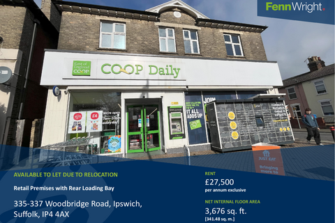 Retail property (high street) to rent, 335-337 Woodbridge Rd Ipswich IP4 4AX