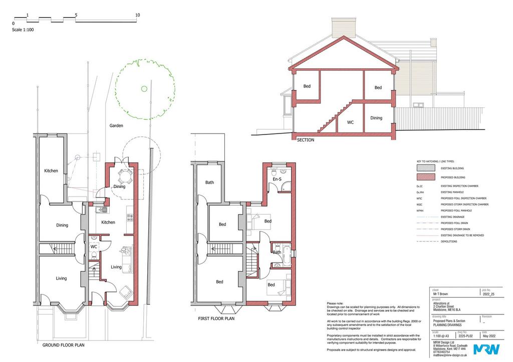 Proposed Floor Plans and Section