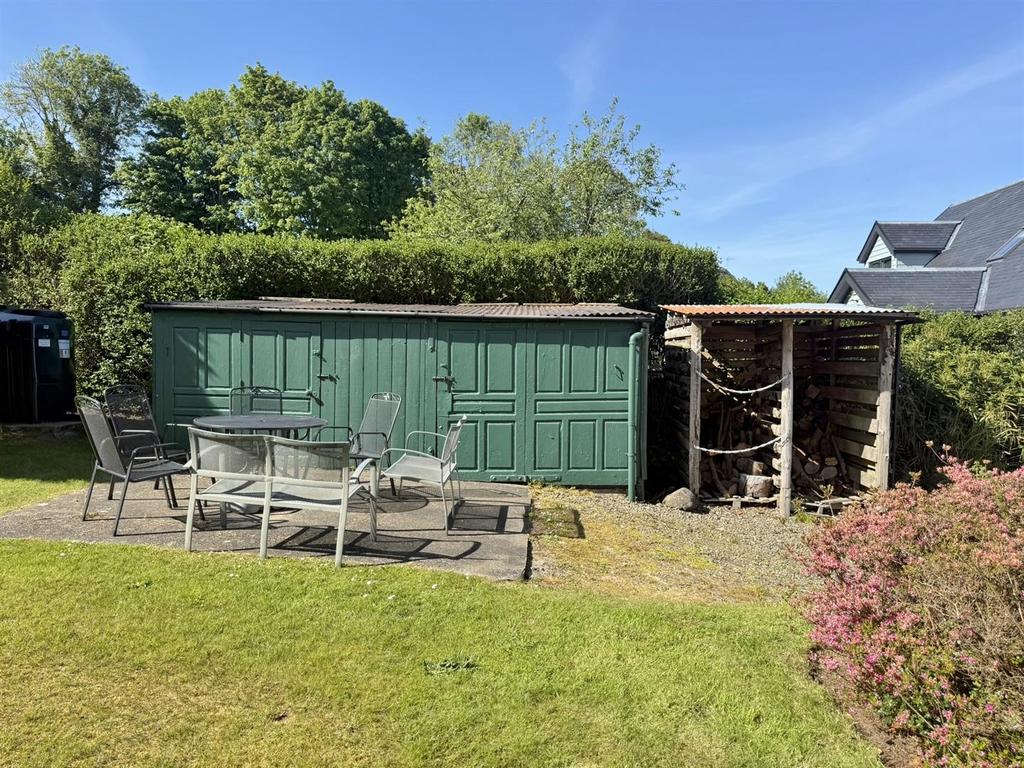 Patio area and outbuildings