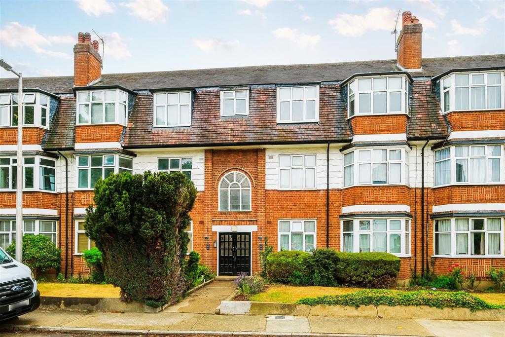 Terraced house exterior, parking