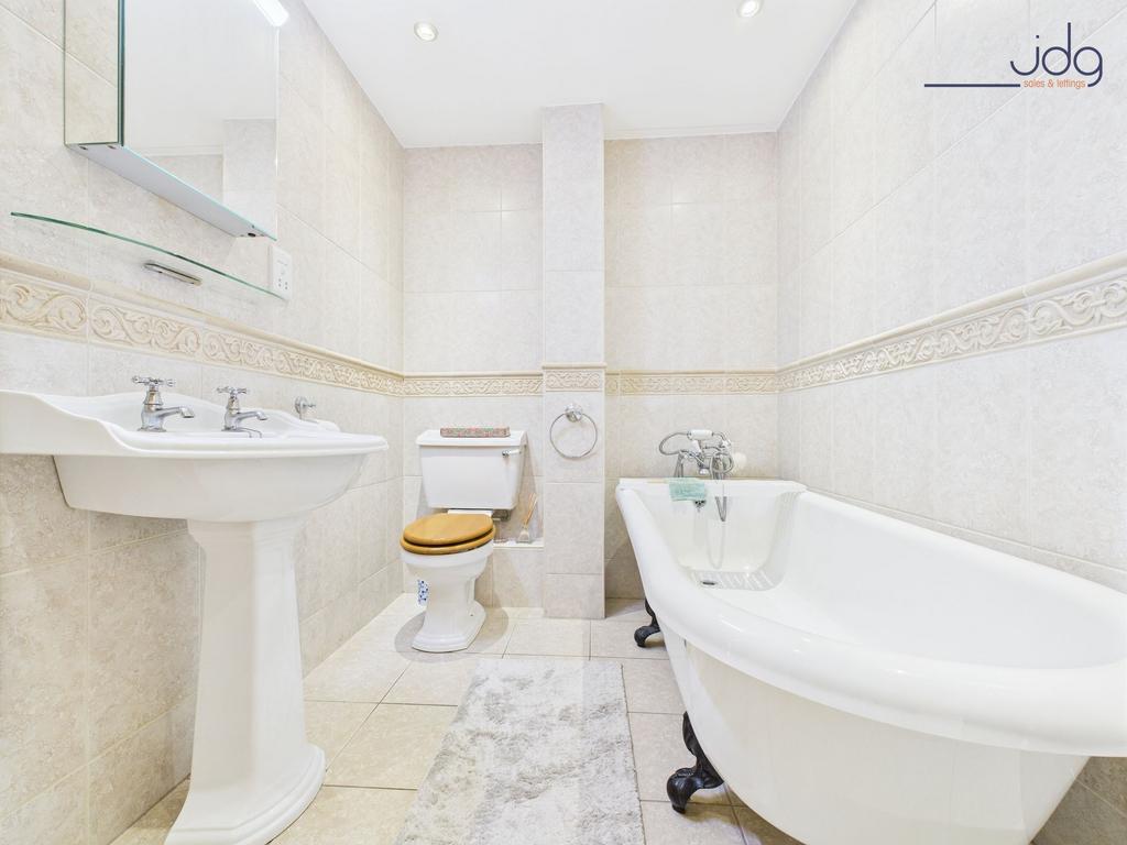 Family bathroom with standing shower