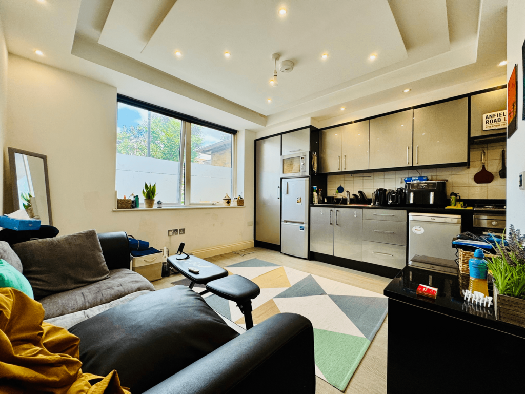 Open plan reception/kitchen one