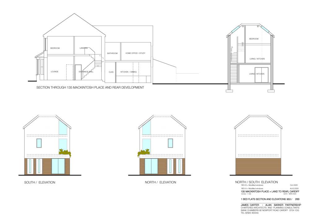 20 00822 mnr proposed flats section and elevations