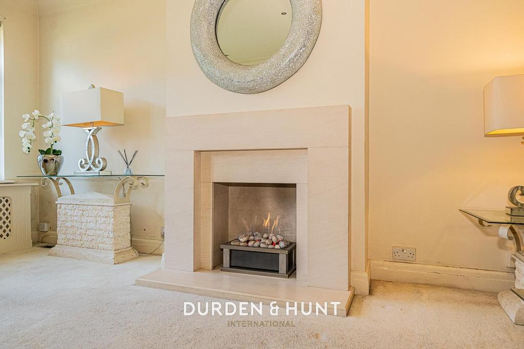 Living room, fireplace