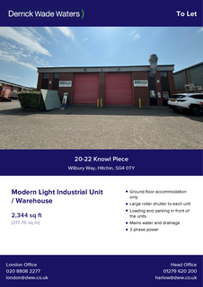 Warehouse to rent, 20-22 Knowl Piece, Wilbury Way Hitchin SG4 0TY