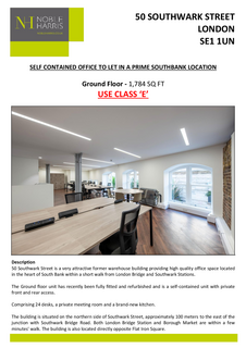 Office to rent, 50 Southwark St London SE1 1UN
