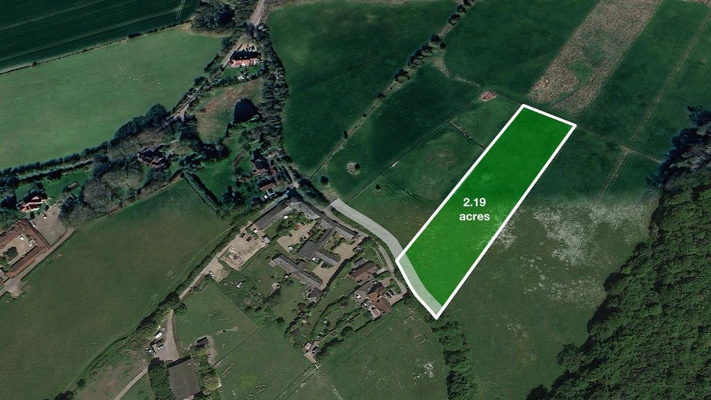 Aerial site plan of the land in Tring.