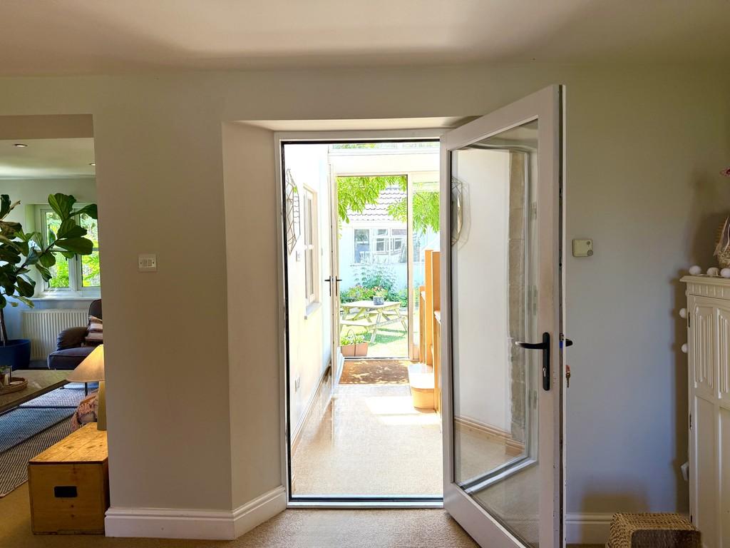 View out through hall