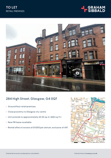 Retail property (high street) to rent, 284 High St Glasgow G4 0QT