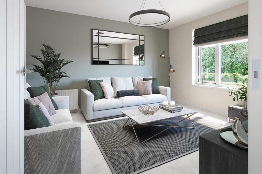 The lounge sits at the front of the property