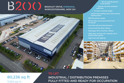 Warehouse to rent, Bramley Dr Evesham WR11 1JH