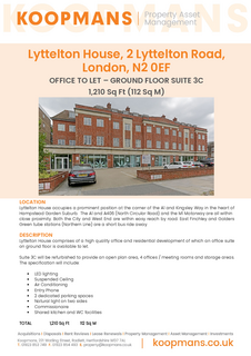 Office to rent, 2 Lyttelton Rd London N2 0EF
