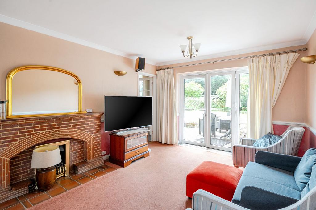 Living room, fireplace