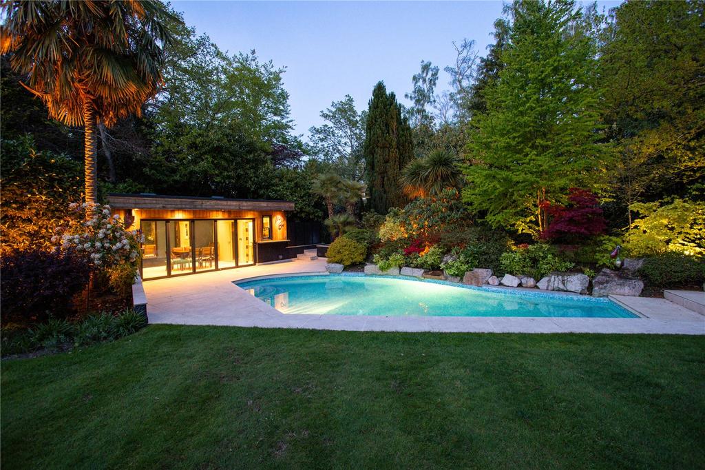 Evening Pool House