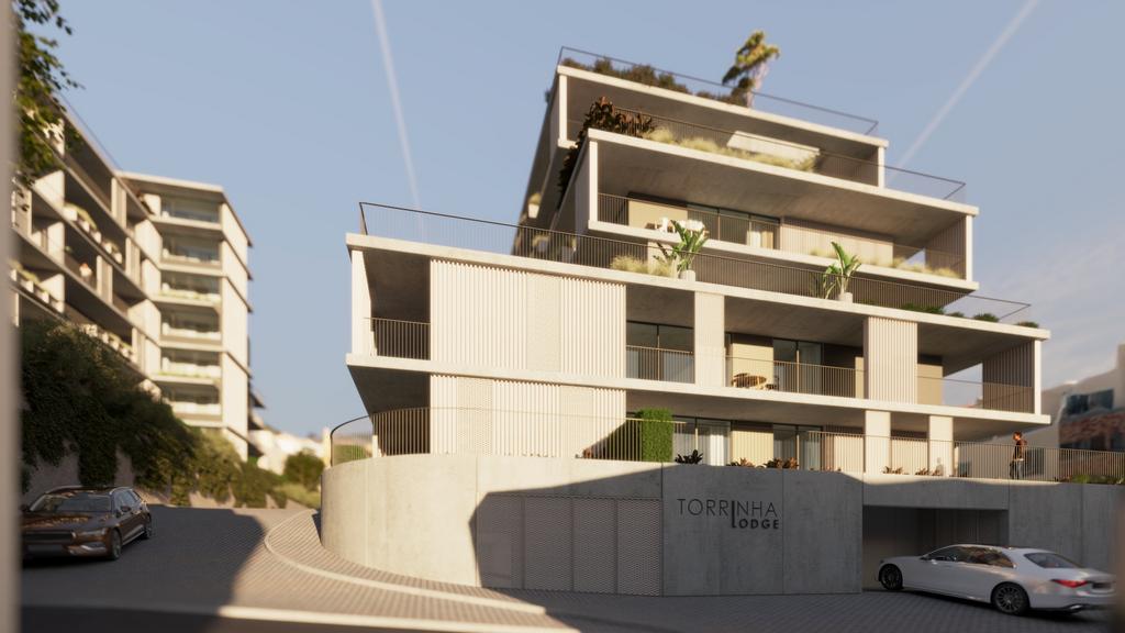 Apartment building facade, block of apartments