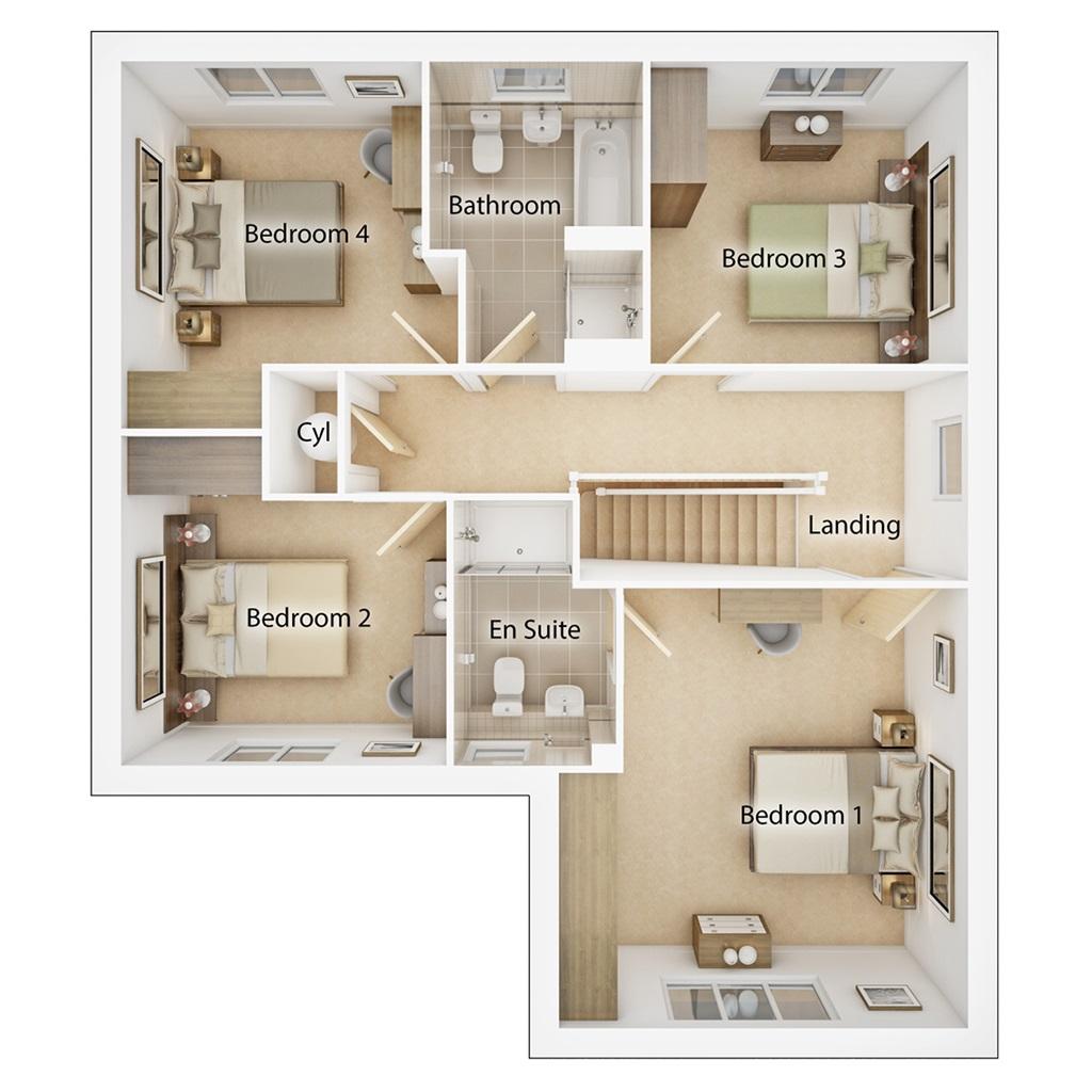 4 bedroom detached house for sale - Floor Plan