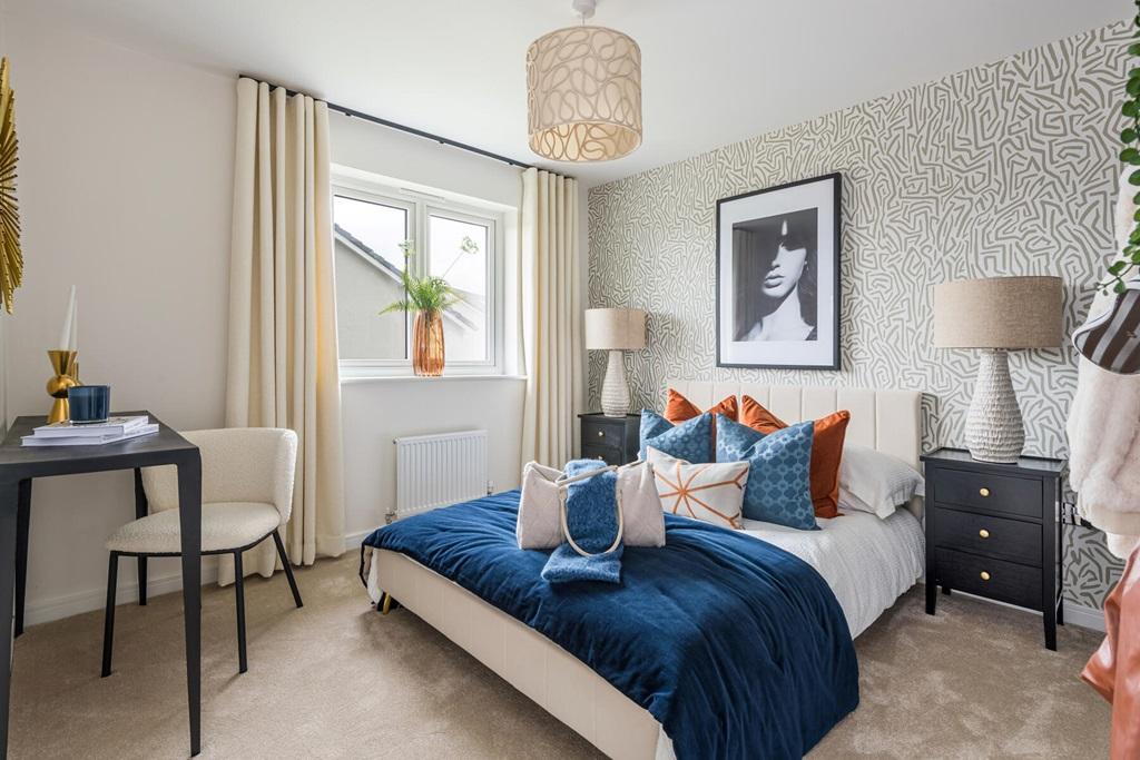 With plenty of room for bedroom furniture