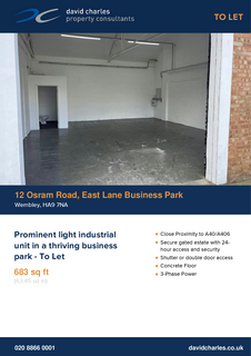 Warehouse to rent, 12 Osram Rd Wembley HA9 7NA