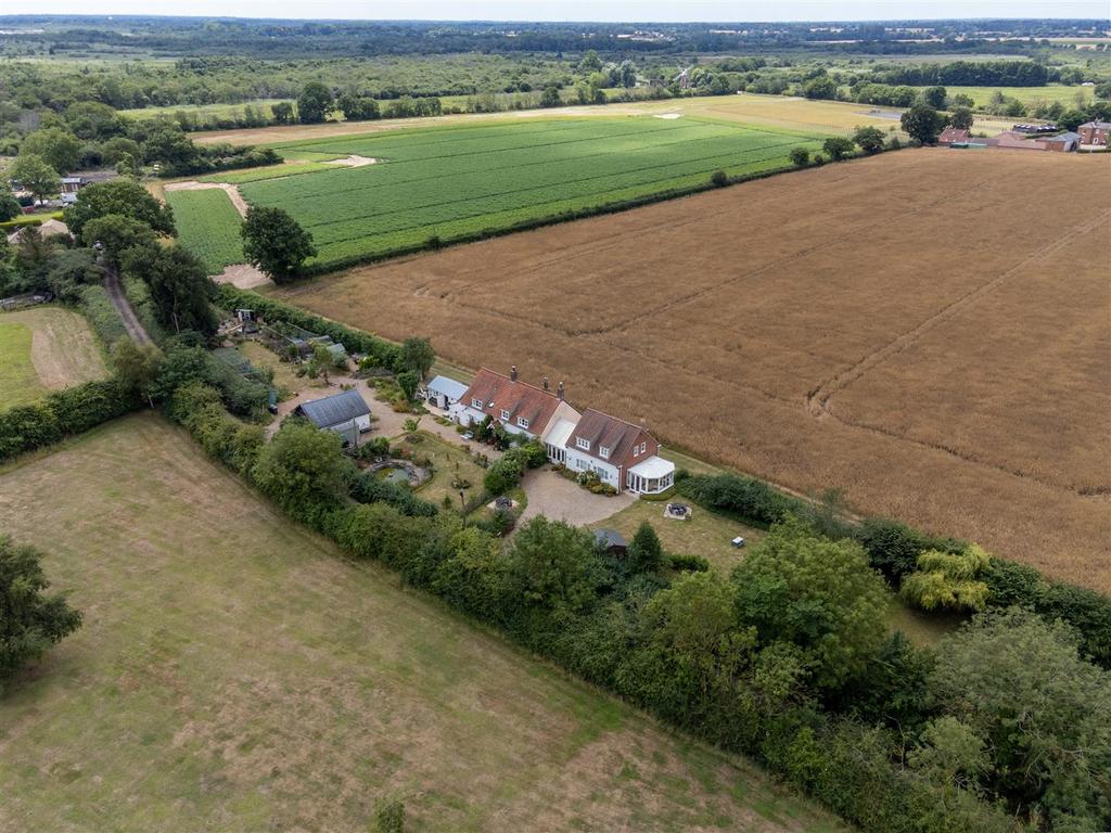 From above with Hunsett Mill in the background