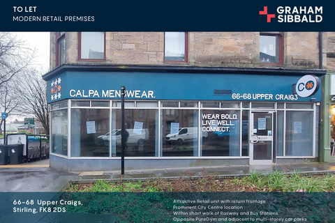 Retail property (high street) to rent, 66-68 Upper Craigs Stirling FK8 2DS