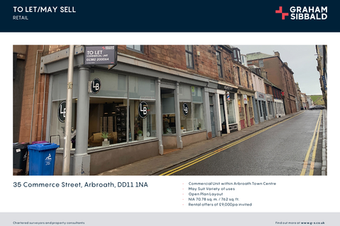 Retail property (high street) to rent, 35 Commerce St Arbroath DD11 1NA