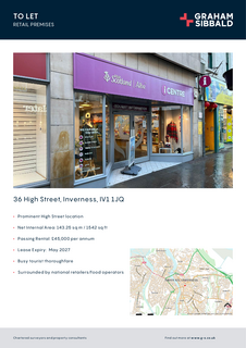 Retail property (high street) to rent, 36 High St Inverness IV1 1JQ