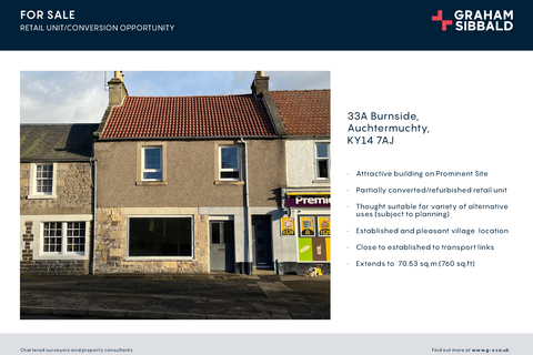 Retail property (high street) for sale, 33 Burnside Auchtermuchty KY14 7AJ