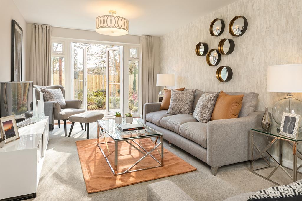 Spacious lounge with French doors to the garden...