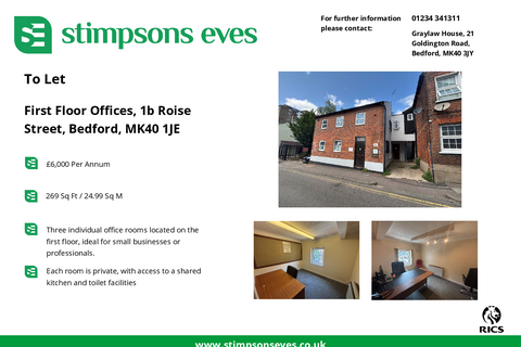 Office to rent, 1B Roise St Bedford MK40 1JE
