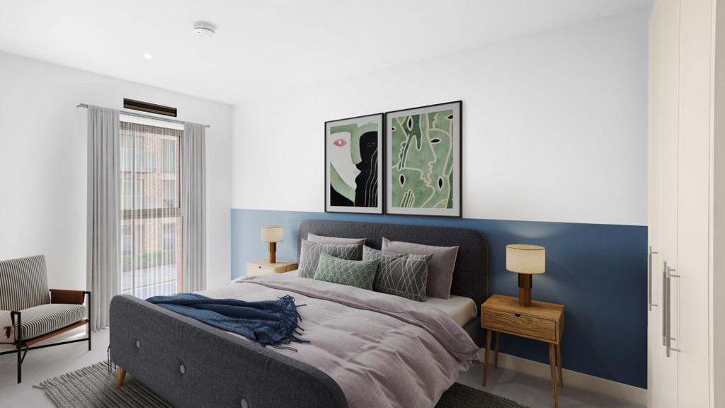 Main bedroom with built in wardrobe