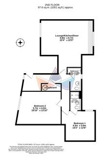 2 bedroom flat to rent, Cumberland Road, Margate, Kent, CT9