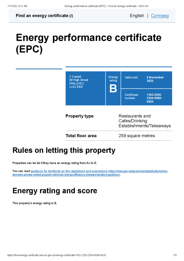 Energy performance certificate (EPC) – Find an ene