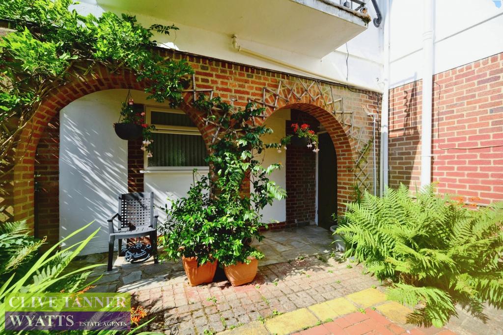 Courtyard with Entrance to Garage
