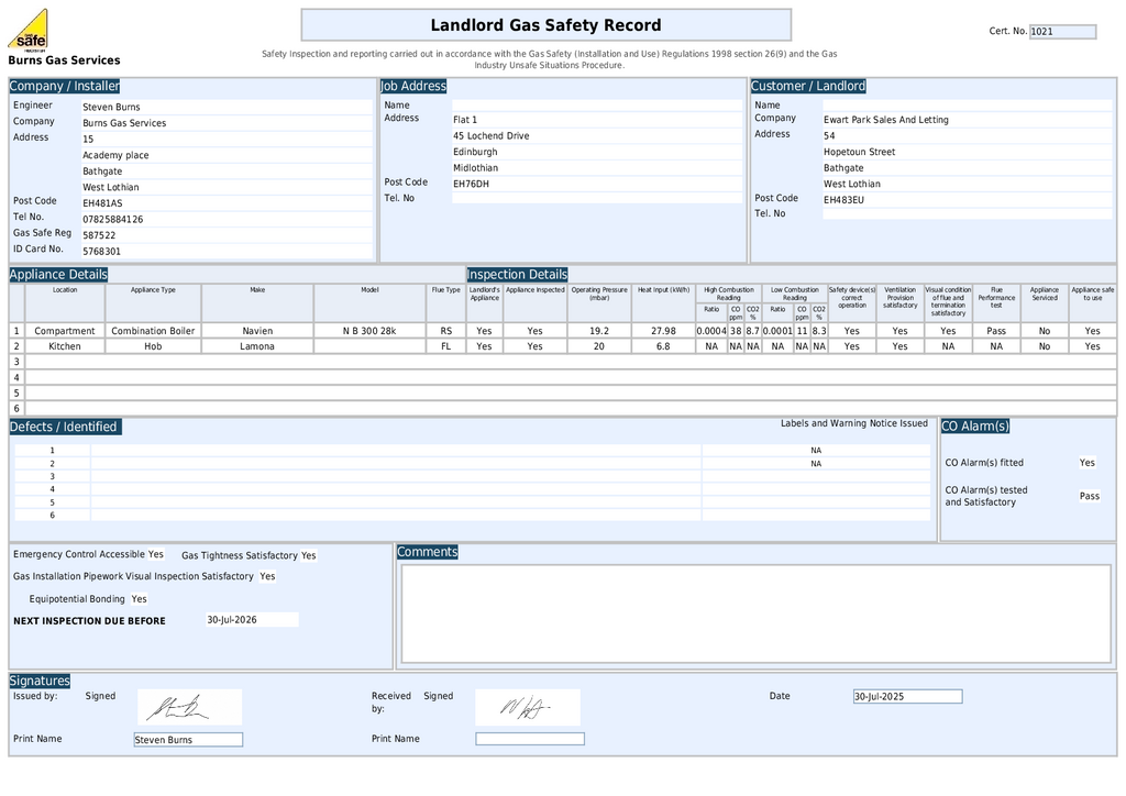 EPC Certificate