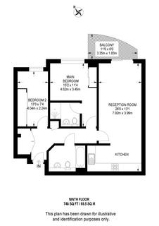 2 bedroom flat for sale, Flagstaff House, St George Wharf, London SW8