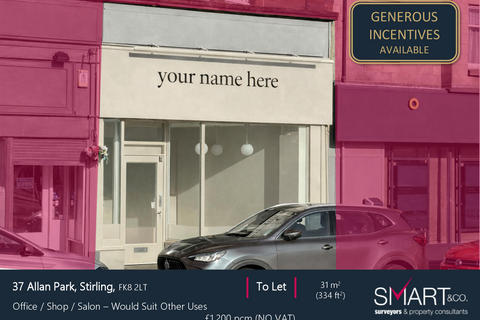 Retail property (high street) to rent, 31-37 Allan Park Stirling FK8 2LT