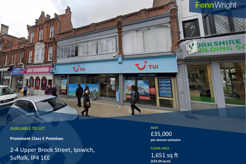Retail property (high street) to rent, 2-4 Upper Brook St Ipswich IP4 1EE